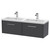 Hudson Reed Juno Graphite Grey 1200mm Wall Hung 2 Drawer Vanity Unit with Double Polymarble Basin - JNU2222C Main View