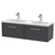 Hudson Reed Juno Graphite Grey 1200mm Wall Hung 2 Drawer Vanity Unit with Double Ceramic Basin - JNU2222F Main View