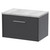 Hudson Reed Juno Graphite Grey 600mm Wall Hung Single Drawer Vanity Unit with Grey Worktop - JNU2222LBG Main View