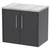 Hudson Reed Juno Graphite Grey 600mm Wall Hung 2 Door Vanity Unit with Grey Worktop - JNU2223LBG Main View