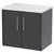Hudson Reed Juno Graphite Grey 600mm Wall Hung 2 Door Vanity Unit with Sparkling White Worktop - JNU2223LSW Main View