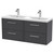 Hudson Reed Juno Graphite Grey 1200mm Wall Hung 4 Drawer Vanity Unit with Double Ceramic Basin - JNU2224F Main View