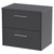 Hudson Reed Juno Graphite Grey 600mm Wall Hung 2 Drawer Vanity Unit and Worktop - JNU2224W Main View
