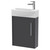 Hudson Reed Juno Graphite Grey 440mm Wall Hung 1 Door Vanity Unit and Left Hand Basin with 1 Tap Hole - JNU2261L Main View
