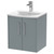 Hudson Reed Juno Coastal Grey 500mm Wall Hung 2 Door Vanity Unit with 30mm Profile Basin - JNU2321G Main View