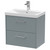 Hudson Reed Juno Coastal Grey 600mm Wall Hung 2 Drawer Vanity Unit with 50mm Profile Basin - JNU2324D Main View