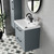 Hudson Reed Juno Coastal Grey 600mm Wall Hung 2 Drawer Vanity Unit with 50mm Profile Basin - JNU2324D Roomset