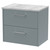 Hudson Reed Juno Coastal Grey 600mm Wall Hung 2 Drawer Vanity Unit with Grey Worktop - JNU2324LBG Main View