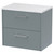 Hudson Reed Juno Coastal Grey 600mm Wall Hung 2 Drawer Vanity Unit with Sparkling White Worktop - JNU2324LSW Main View