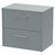 Hudson Reed Juno Coastal Grey 600mm Wall Hung 2 Drawer Vanity Unit and Worktop - JNU2324W Main View