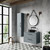 Hudson Reed Juno Coastal Grey 800mm Wall Hung 2 Drawer Vanity Unit and Worktop - JNU2326W Roomset