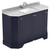 Old London Twilight Blue 1200mm Angled 4 Door Vanity Unit with Grey Marble Top and Basin with 1 Tap Hole - LOF360 Main View