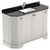 Old London Timeless Sand 1200mm Angled 4 Door Vanity Unit with Black Marble Top and Basin with 1 Tap Hole - LOF462 Main View