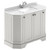 Old London Timeless Sand 1000mm Angled 4 Door Vanity Unit with White Marble Top and Basin with 1 Tap Hole - LOF483 Main View