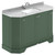 Old London Hunter Green 1200mm Angled 4 Door Vanity Unit with Grey Marble Top and Basin with 1 Tap Hole - LOF860 Main View