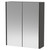 Hudson Reed Juno Graphite Grey 600mm 2 Door Mirror Cabinet - NPF2217 Main View