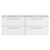 Hudson Reed Quartet Gloss White 1440mm 4 Drawer Wall Hung Double Unit with Grey Worktop - QUA001LBG Main View