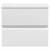 Hudson Reed Urban Satin White 600mm Wall Hung 2 Drawer Unit with Sparkling White Worktop - URB104LSW Main View