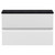 Hudson Reed Urban Satin White 800mm Wall Hung 2 Drawer Unit with Sparkling Black Worktop - URB106LSB Main View