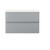Hudson Reed Urban Satin Grey 800mm Wall Hung 2 Drawer Vanity Unit with Sparkling White Worktop - URB206LSW Main View
