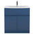 Hudson Reed Urban Satin Blue 800mm 2 Door and 1 Drawer Vanity Unit with 30mm Profile Basin - URB305G Main View