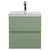 Hudson Reed Urban Satin Green 500mm Wall Hung 2 Drawer Vanity Unit with 50mm Profile Basin - URB802D Main View