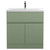 Hudson Reed Urban Satin Green 800mm 2 Door and 1 Drawer Vanity Unit with 40mm Profile Basin - URB805A Main View