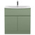 Hudson Reed Urban Satin Green 800mm 2 Door and 1 Drawer Vanity Unit with 30mm Profile Basin - URB805G Main View