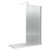 Hudson Reed 1000mm x 1950mm Chrome Fluted Wetroom Screen with Support Bar - WRFL19510 Main View