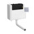 Nuie Concealed Cistern and Chrome Square Dual Flush Plate - XTY8M01B Main View