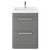 Hudson Reed Solar Cool Grey 600mm 2 Drawer Vanity Unit and Ceramic Basin with 1 Tap Hole - SOL201A Main View