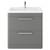 Hudson Reed Solar Cool Grey 800mm 2 Drawer Vanity Unit and Ceramic Basin with 1 Tap Hole - SOL203A Main View