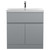 Hudson Reed Urban Satin Grey 800mm 2 Door and 1 Drawer Vanity Unit with 50mm Profile Basin - URB205D Main View