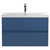 Hudson Reed Urban Satin Blue 800mm Wall Hung 2 Drawer Vanity Unit with 50mm Profile Basin - URB306D Main View