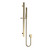 Nuie Brushed Brass Square Slide Rail Kit - A8167 Front View