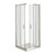 Nuie Pacific 760mm x 760mm Corner Entry Shower Enclosure with Rounded Polished Chrome Handle - AFCE7676H3 Front View