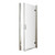 Nuie Pacific 760mm Hinged Shower Door with Rounded Polished Chrome Handle - AQHD76H3 Front View