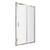 Nuie Pacific 1200mm Sliding Shower Door with Rounded Polished Chrome Handle - AQSL12H3 Front View