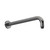 Nuie Brushed Gunmetal Round Wall Hung Shower Arm - ARM701 Front View