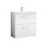 Nuie Arno Gloss White 800mm 2 Drawer Vanity Unit with 50mm Profile Basin - ARN135D Front View