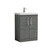 Nuie Arno Anthracite 600mm 2 Door Vanity Unit with 50mm Profile Basin - ARN503D Front View