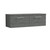 Nuie Arno Anthracite 1200mm Wall Hung 2 Drawer Vanity Unit with Worktop - ARN522W2 Front View