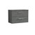 Nuie Arno Anthracite 800mm Wall Hung 2 Drawer Vanity Unit with Worktop - ARN526W Front View