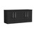 Nuie Arno Charcoal Black 1200mm Wall Hung 4 Door Vanity Unit with Worktop - ARN623W2 Front View