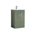 Nuie Arno Satin Green 500mm 2 Door Vanity Unit with 30mm Profile Curved Basin - ARN801G Front View