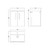 Nuie Arno Satin Green 500mm Wall Hung 2 Door Vanity Unit with 50mm Profile Basin - ARN821D Dimensions thumbnail