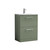 Nuie Arno Satin Green 600mm 2 Drawer Vanity Unit with 30mm Profile Curved Basin - ARN833G Front View