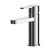 Nuie Arvan Polished Chrome Mono Basin Mixer Tap with Push Button Waste - ARV305 Front View