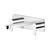 Nuie Arvan Polished Chrome Wall Mounted 3 Tap Hole Basin Mixer with Plate - ARV350 Front View