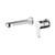 Nuie Arvan Polished Chrome Wall Mounted 2 Tap Hole Basin Mixer - ARV381 Front View